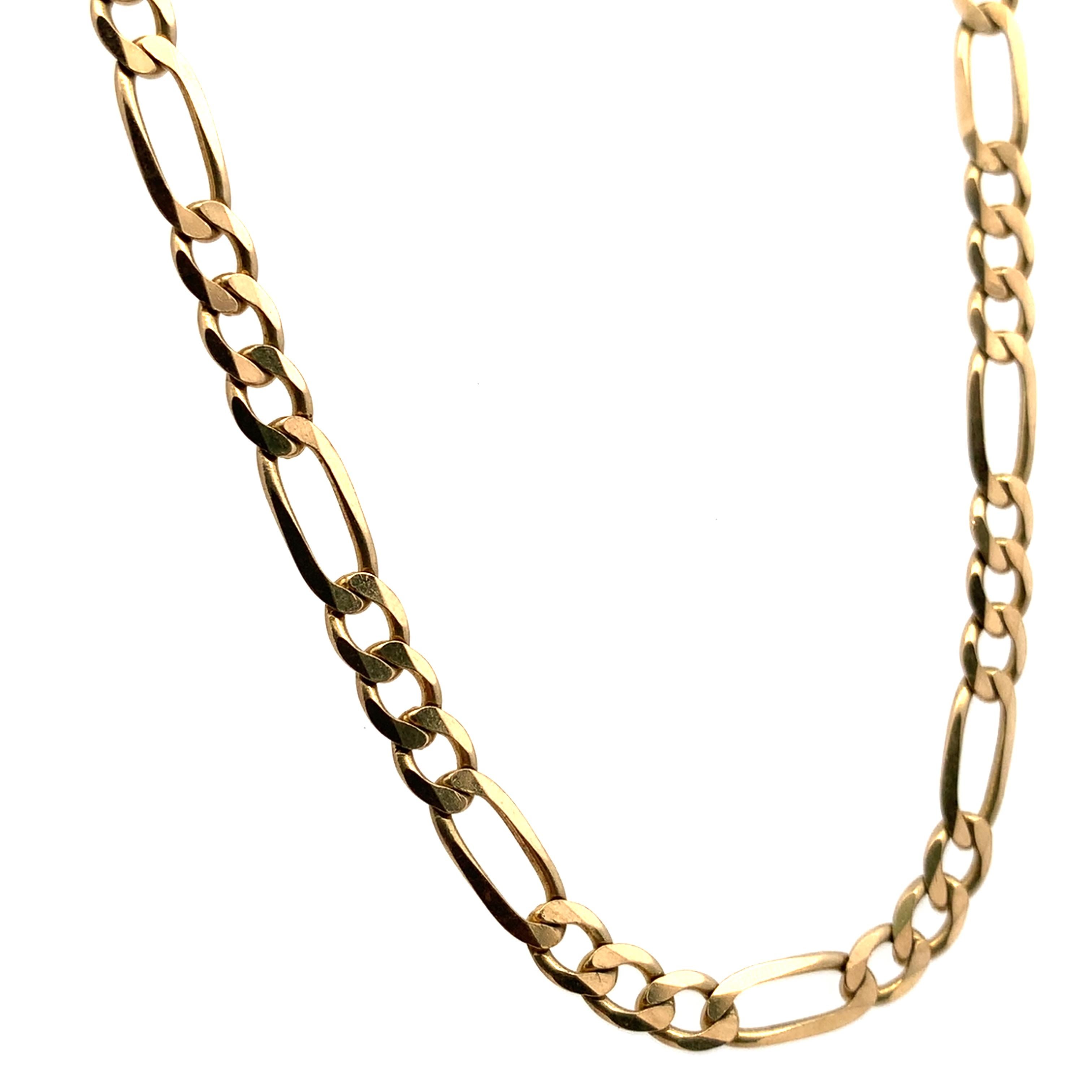 Women's or Men's Yellow gold large link chain necklace For Sale