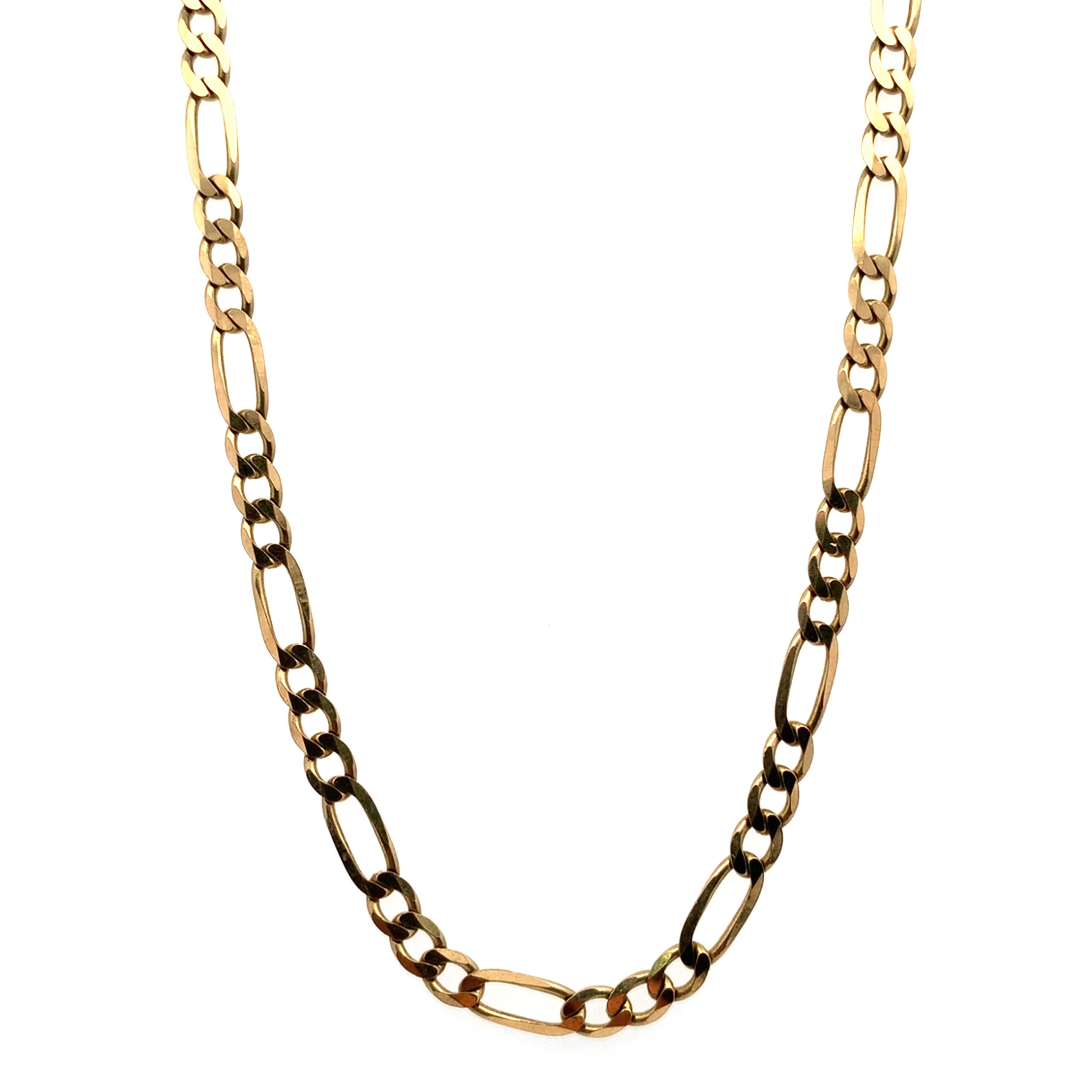 Yellow gold large link chain necklace