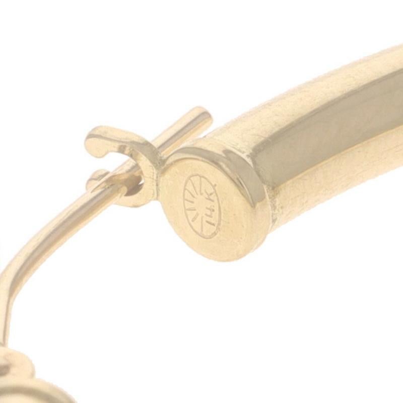 Women's Yellow Gold Large Round Hoop Earrings - 14k Pierced For Sale