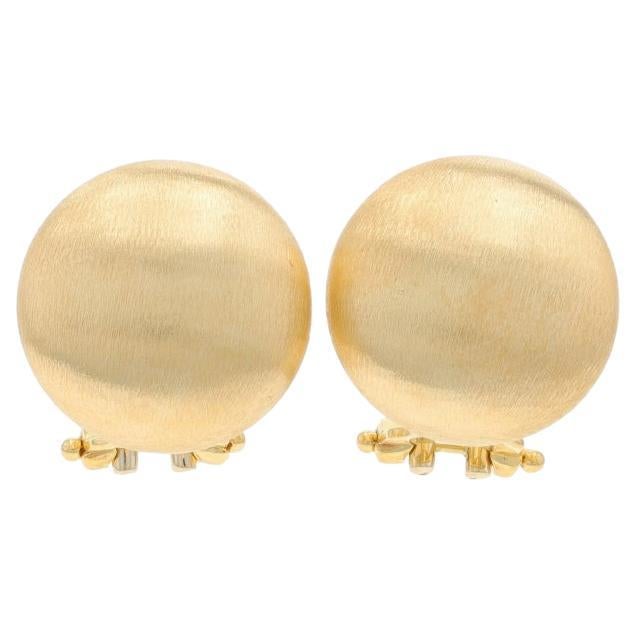 Orecchini a cerchio in oro giallo 18k con finitura spazzolata