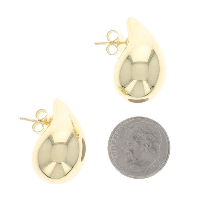 Orecchini a goccia grandi in oro giallo - 18 carati - a buco in vendita 1