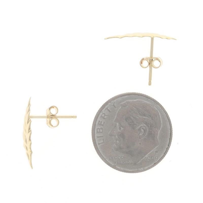 Boucles d'oreilles feuilles en or jaune 14 3/4