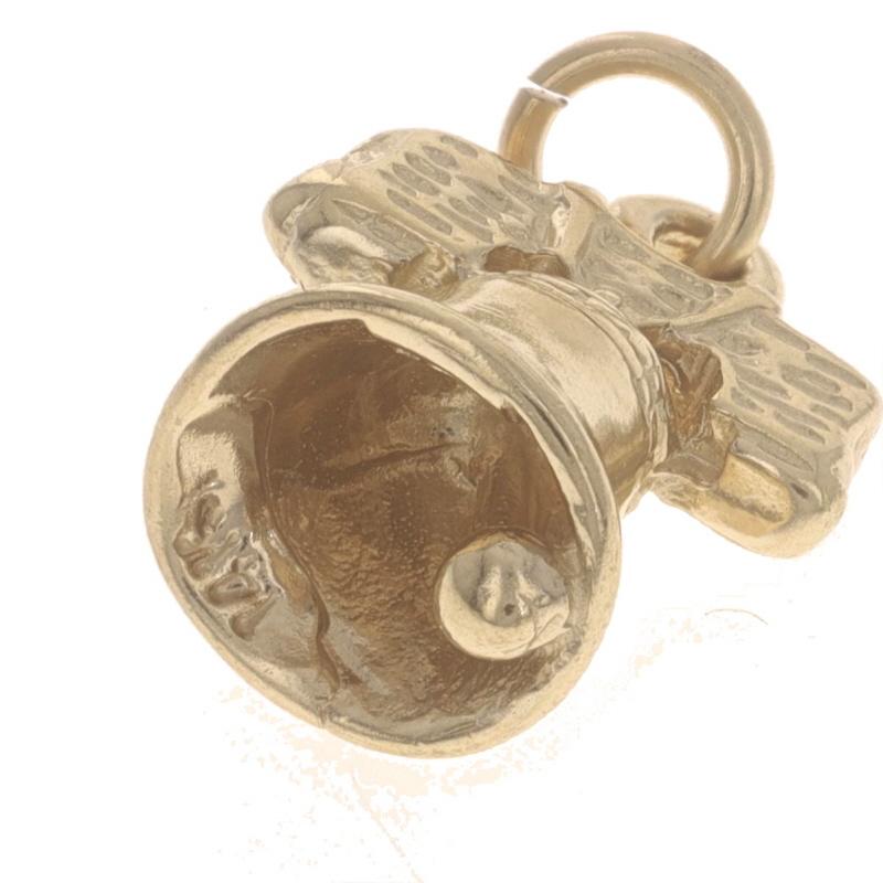 Yellow Gold Liberty Bell Charm - 14k Old State House Bell Philadelphia, PA For Sale 1