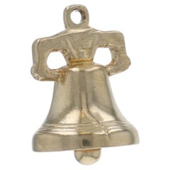 Yellow Gold Liberty Bell Charm - 14k Old State House Bell Philadelphia, PA Moves
