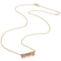 Yellow Gold  Light Purple Enamel Initial Pendant