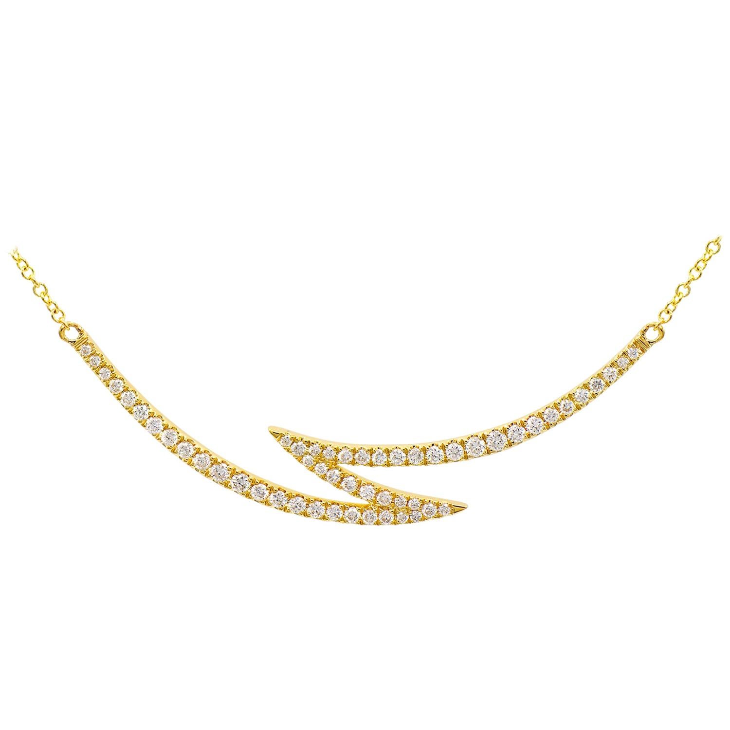 Yellow Gold Lightning Necklace
