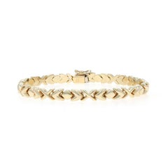 Bracciale A Link in oro giallo 7" - 14k