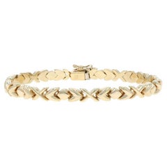 Yellow Gold Link Bracelet 7" - 14k