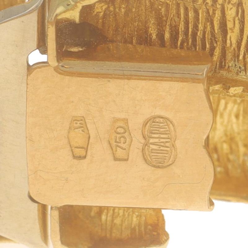 Bracelet à maillons en or jaune - 18k Brushed & Etched en vente 3