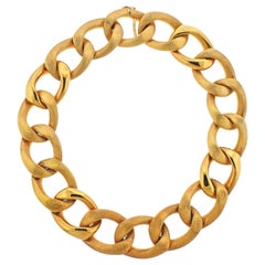Vintage Yellow Gold Link Necklace