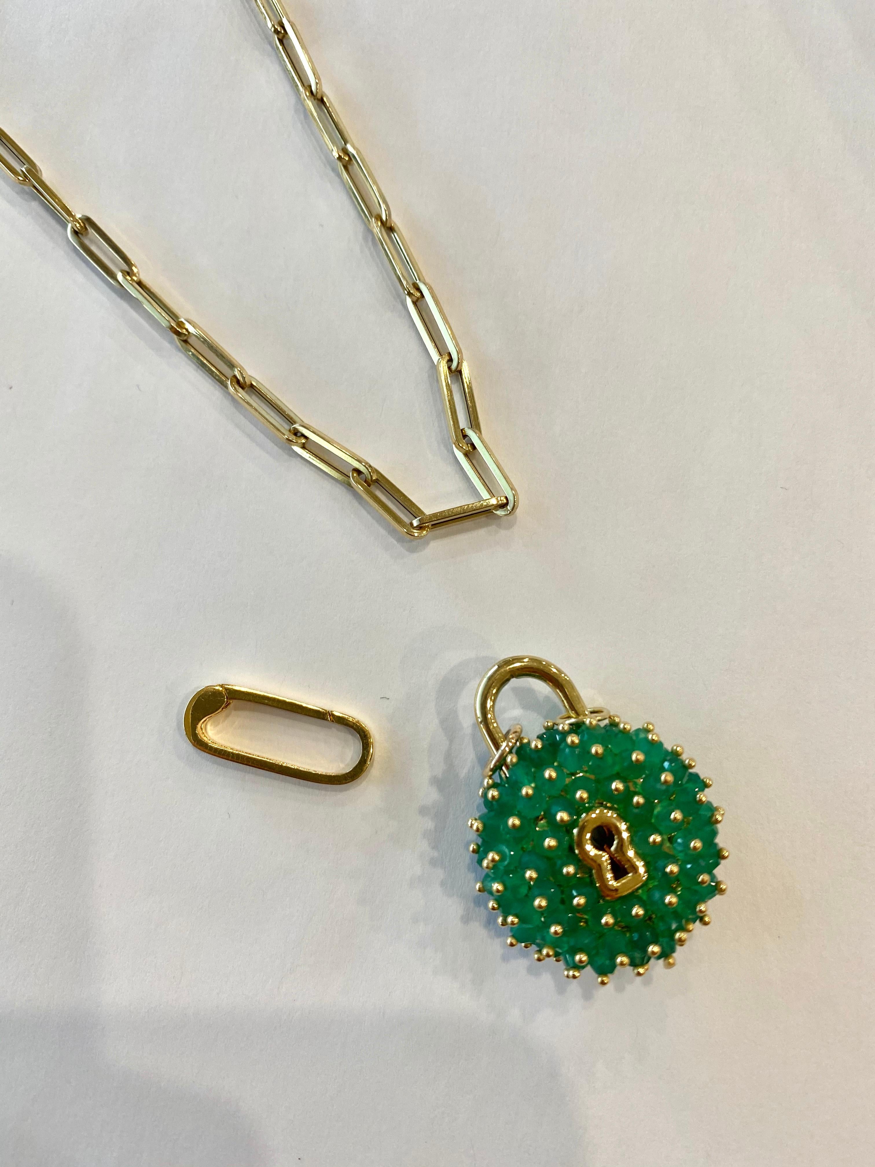 Contemporary Yellow Gold Link Pendant Clasp Piece