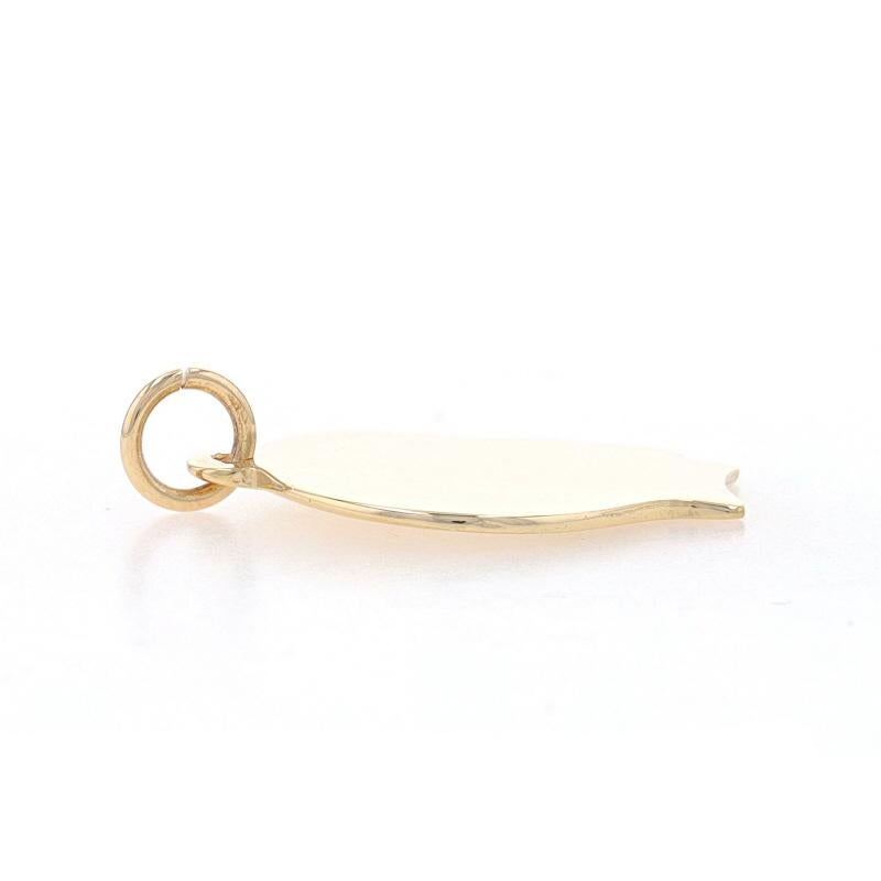 Yellow Gold Little Boy's Silhouette Engravable Charm - 14k Son Mother's Pendant In Good Condition For Sale In Greensboro, NC