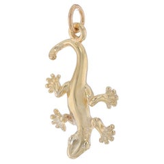 Breloque lézard en or jaune - Pendentif reptile 14k