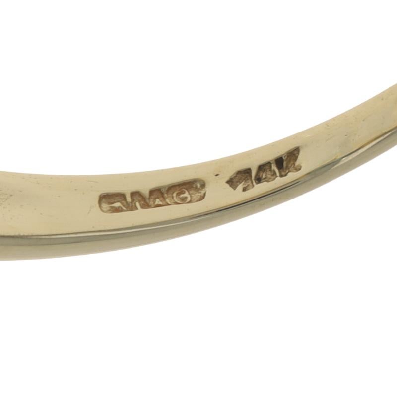 Anillo de tres piedras de oro amarillo con topacio azul de Londres - 14k Esmeralda y corazón 5,20ctw en venta 2