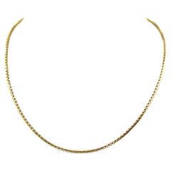 Yellow Gold Long Rounded Box Chain Yellow Gold Long Rounded Box Chain