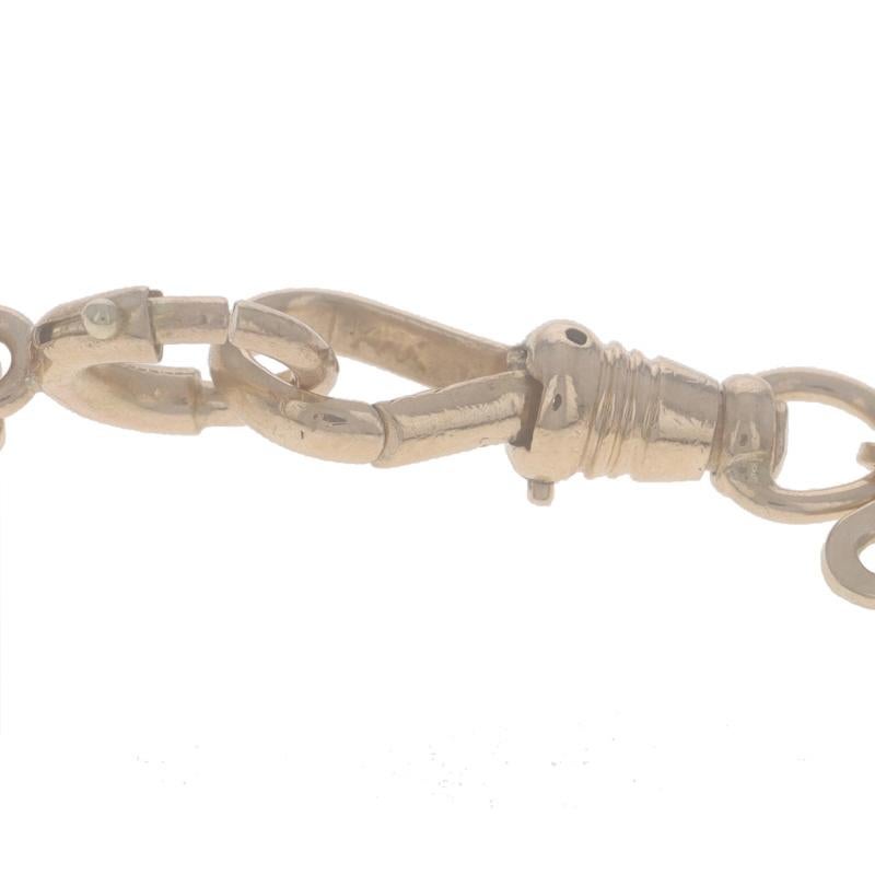 Lange und kurze Taschenuhrkette aus Gelbgold - 14k Papierclip 2