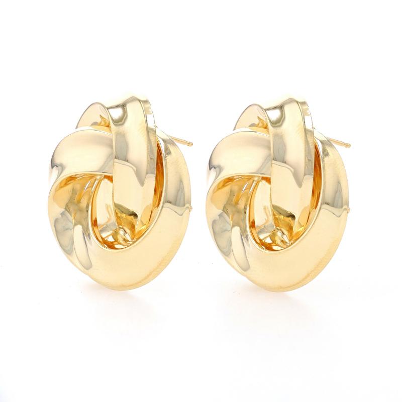 gold twist stud earrings