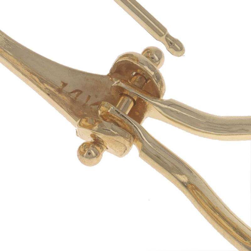 Women's Yellow Gold Love Knot Large Stud Earrings - 14k Circle Twist Pierced
