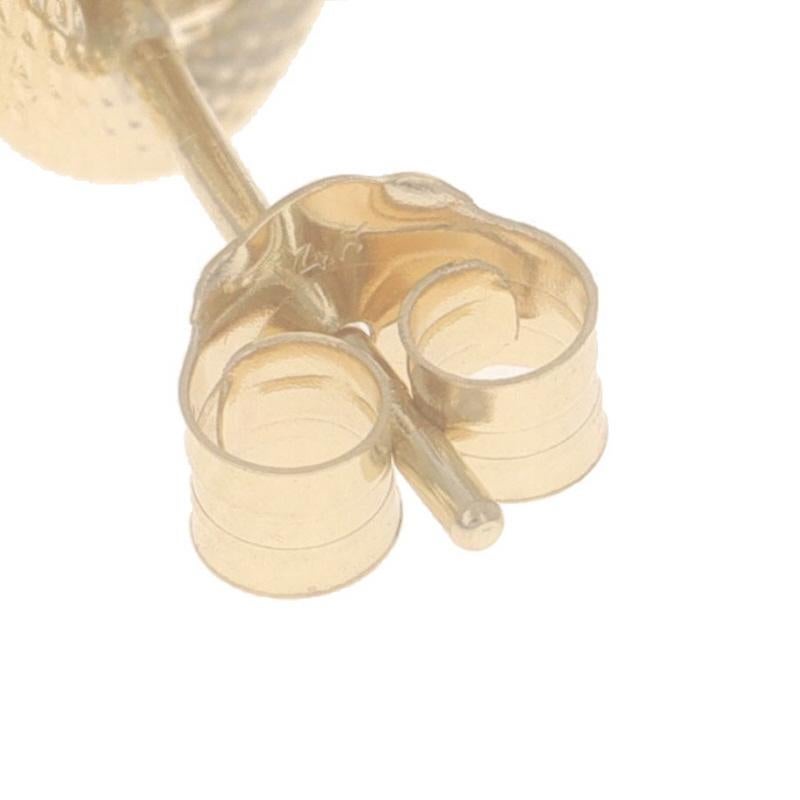 Women's Yellow Gold Love Knot Large Stud Earrings - 14k Textured Pierced For Sale