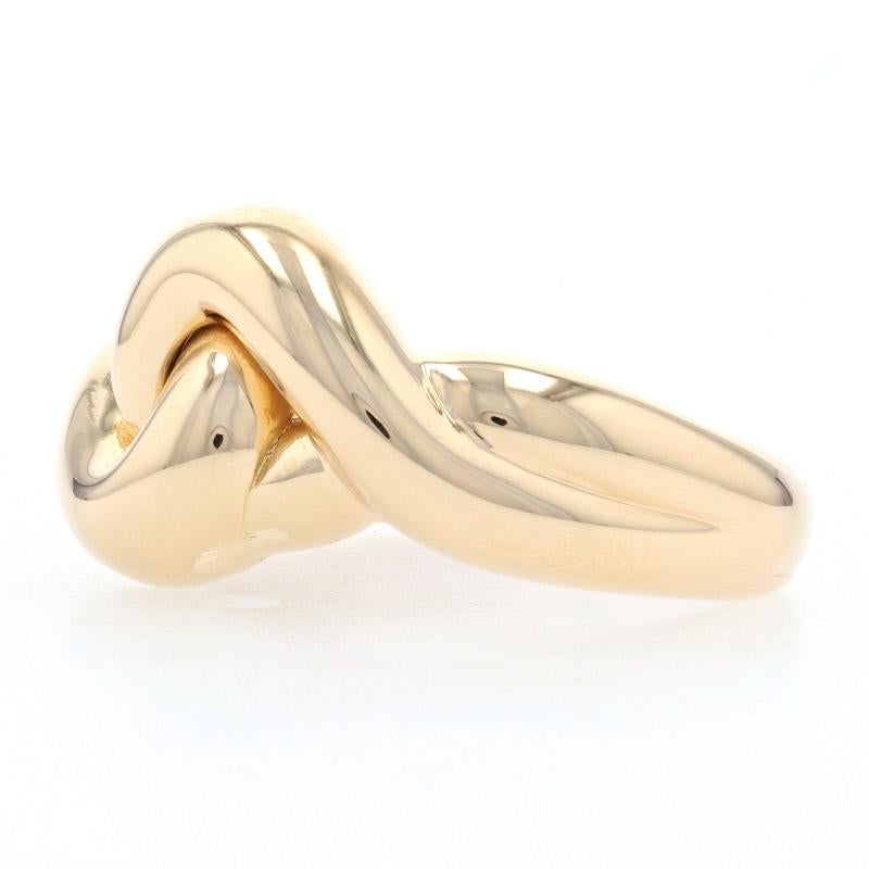 Yellow Gold Love Knot Statement Band, 18 Karat Women's Ring In Excellent Condition In Greensboro, NC