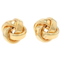 Gelbgold Love Knot Ohrstecker - 14k Italien durchbohrt