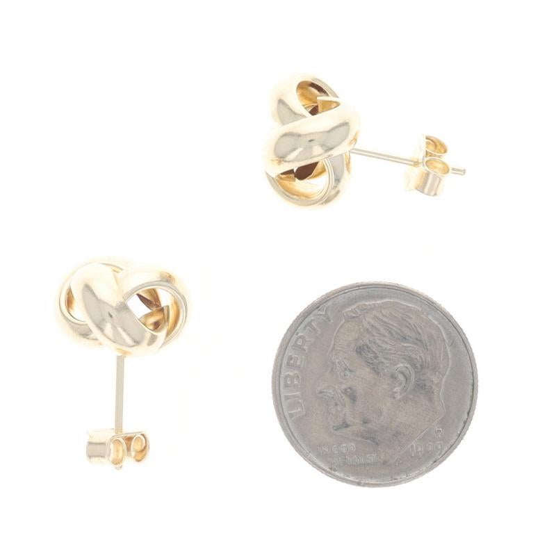 Yellow Gold Love Knot Stud Earrings - 14k Pierced 1