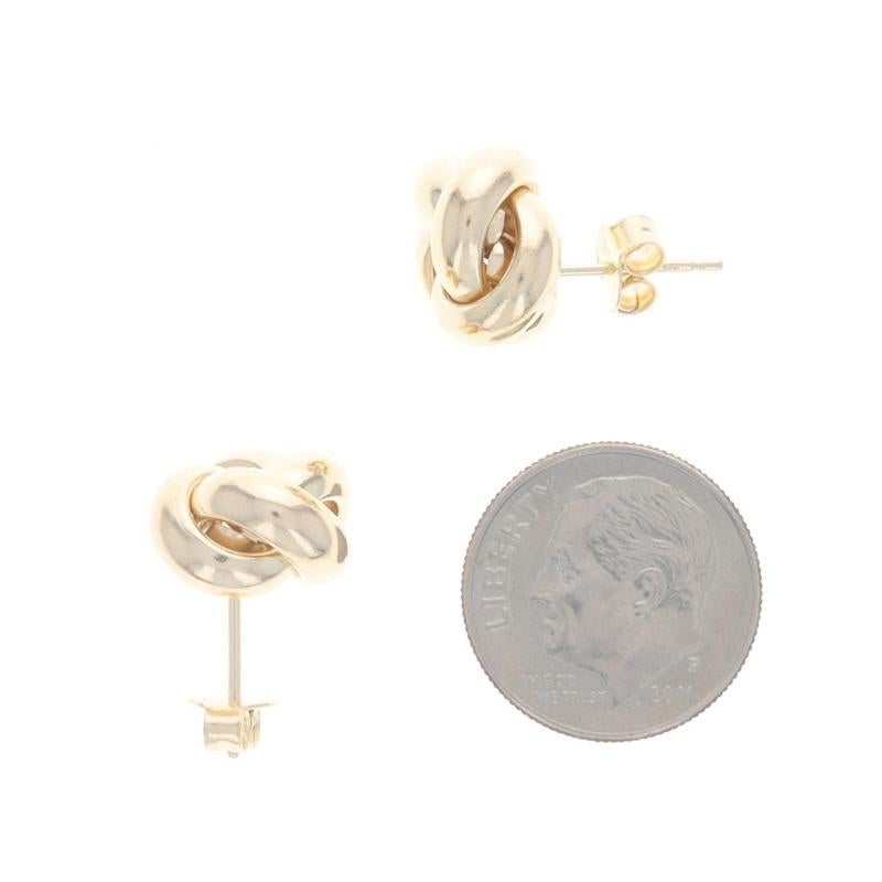 Yellow Gold Love Knot Stud Earrings - 14k Pierced 1