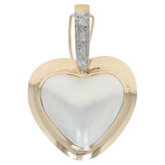 Yellow Gold Mabe Pearl Heart Enhancer Pendant - 14k Love
