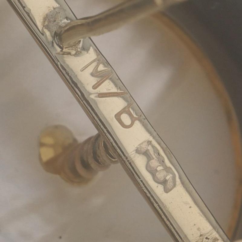 Gelbgold Mabe Perle Onyx X große Ohrstecker 14k durchbohrt Runde im Zustand „Hervorragend“ im Angebot in Greensboro, NC