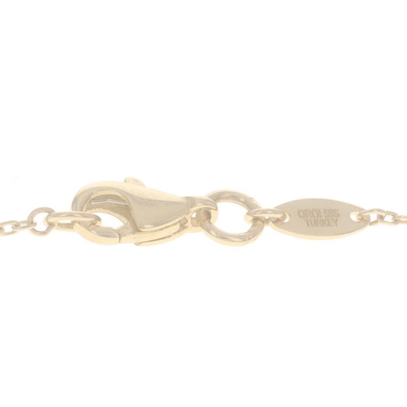 Collar Colgante Cadena Cable Malaquita Oro Amarillo 17 1/2