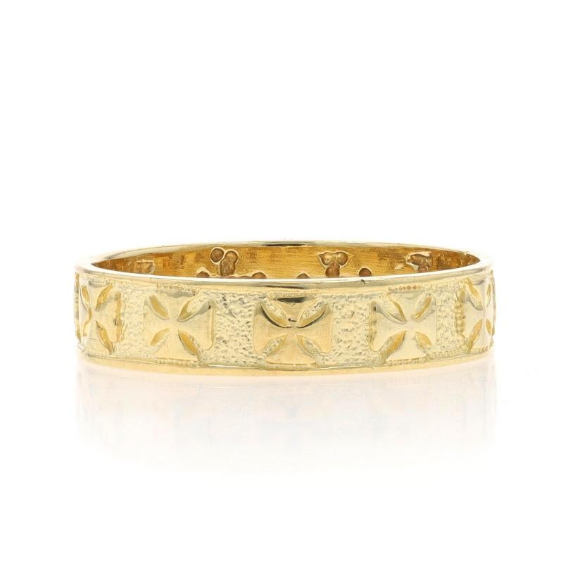 Gelbgold Malteser Kreuz Statement-Ring aus Gelbgold - 10k Faith Ring Gr. 7 3/4 für Damen oder Herren