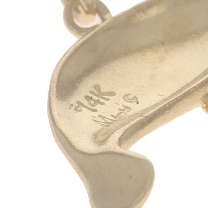 Ciondolo a forma di lamantino in oro giallo - Vacca di mare, animali marini, 14k in vendita 1