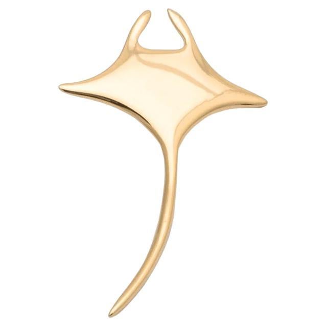 Yellow Gold Manta Ray Charm - 10kt