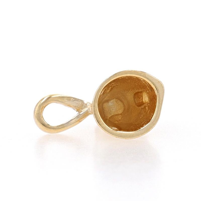 Yellow Gold Megaphone Petite Pendant - 14k Cheerleading Sports Fan Charm In Excellent Condition In Greensboro, NC