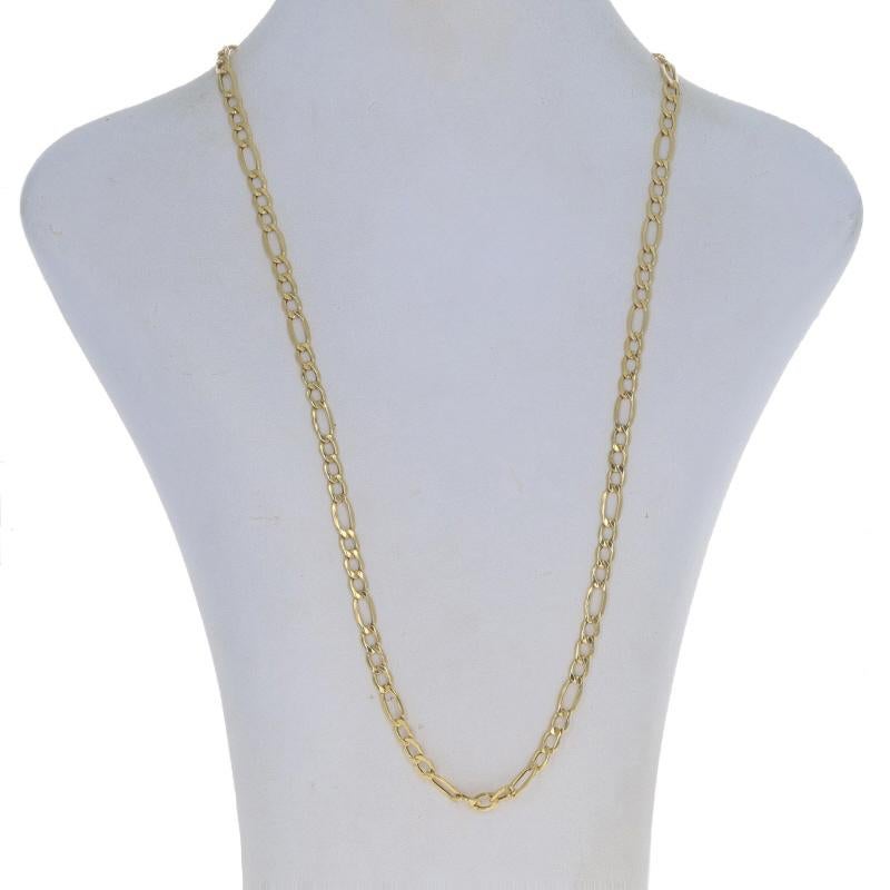 Gelbgold Herren Figaro Halskette mit Diamantschliff 22
