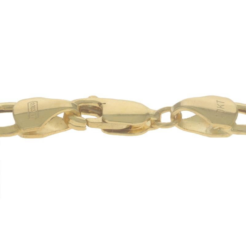 Gelbgold Herren Figaro Halskette mit Diamantschliff 22