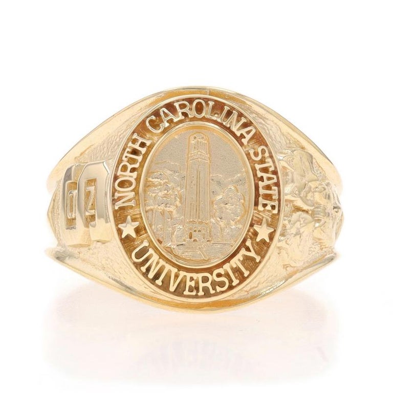 Yellow Gold Men's North Carolina State Univ Class Ring 10k NC State  Wolfpack - Main Image