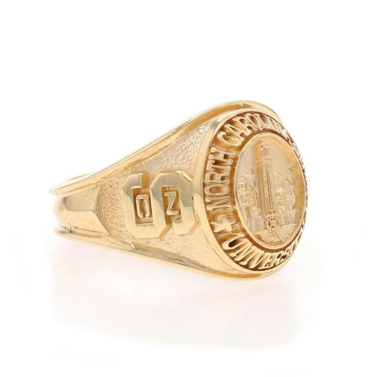 Yellow Gold Men's North Carolina State Univ Class Ring 10k NC State  Wolfpack