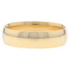 Yellow Gold Men's Wedding Band - 10k Comfort Fit Ring