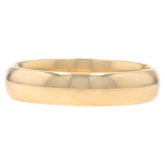 Yellow Gold Men's Wedding Band - 10k Comfort Fit Ring