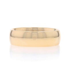 Yellow Gold Men's Wedding Band - 14k Comfort Fit Ring