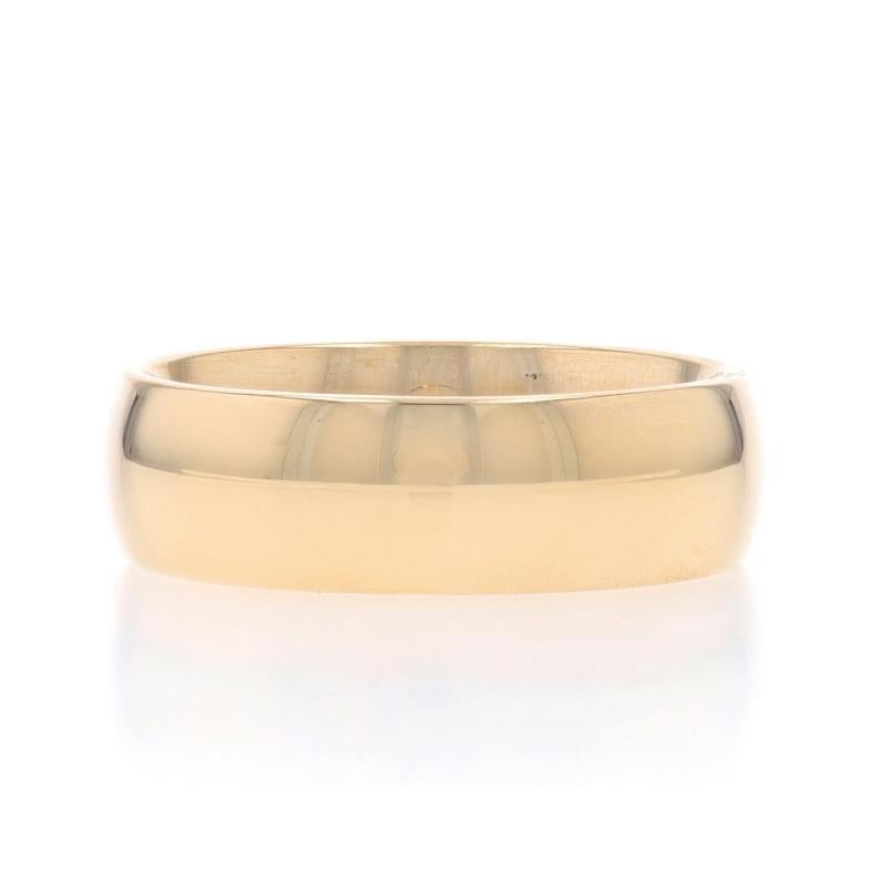 Women's Yellow Gold Men's Wedding Band - 14k Comfort Fit Ring For Sale