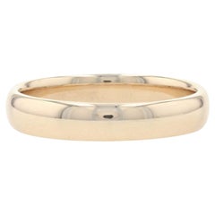 Vintage Yellow Gold Men
s Wedding Band, 14k Comfort Fit Ring