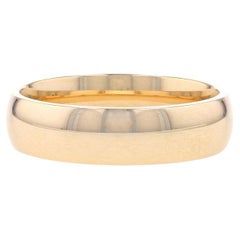 Yellow Gold Men's Wedding Band - 14k Comfort Fit Ring