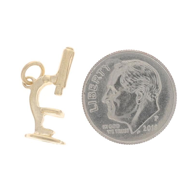 Women's Yellow Gold Microscope Charm - 14k Science Medicine Research For Sale