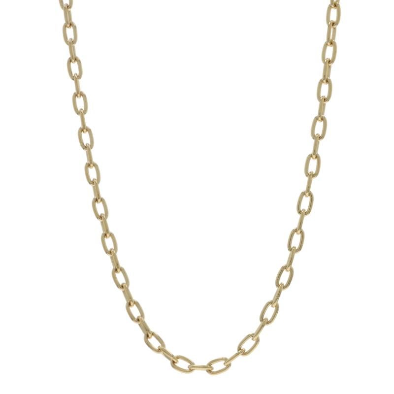 Contenu du métal : Or jaune 14k

Style de chaîne : Mini-câble en forme de trombone
Style du collier : Chaîne

Mesures

Longueur : 20