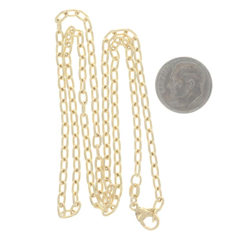 Collier à chaîne en or jaune avec mini trombones 20