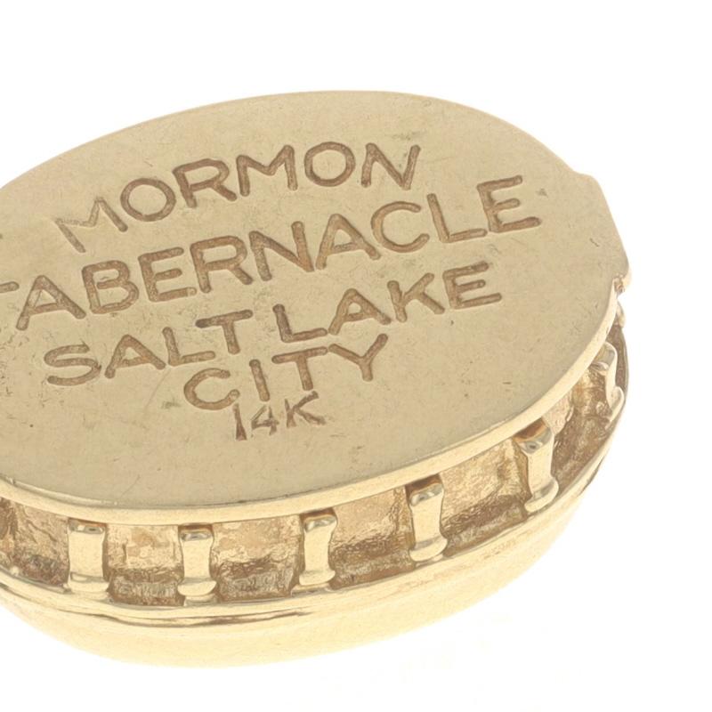 Mormon Tabernacle Charm 14k Temple Square Salt Lake City, Utah Opens, Gelbgold 1