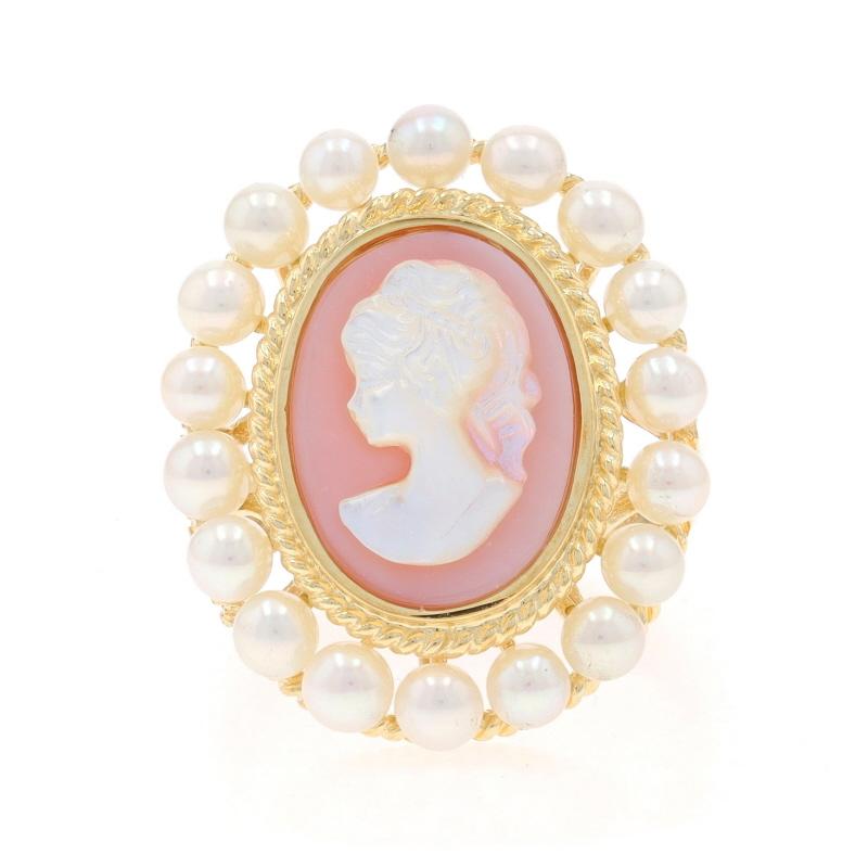 Talla: 6
Tasa de tallaje: Una talla y media más por 35 $ o una talla menos por 35 $.

Contenido de metal: Oro amarillo de 14 quilates

Información sobre Stone

Nácar natural
Corte: Camafeo
Color: Blanco y rosa
Tamaño: 13,7 mm x 10,1 mm

Perlas
