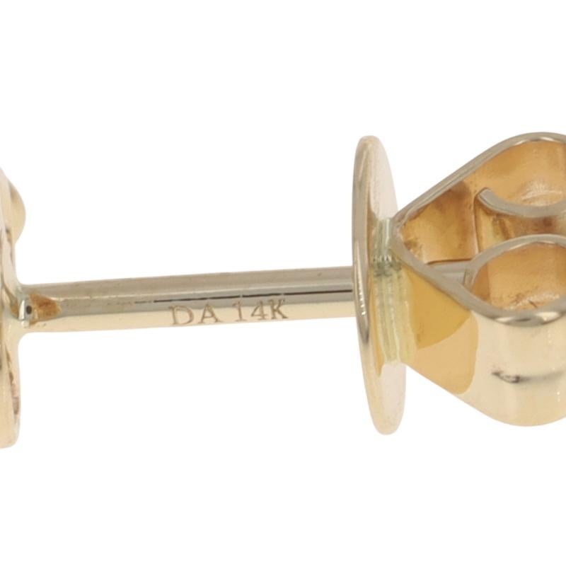 Orecchini pendenti in oro giallo con diamanti e madreperla - 14 carati - incisi e forati in vendita 1